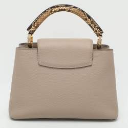 Louis Vuitton Beige Leather and Python Capucines BB Bag