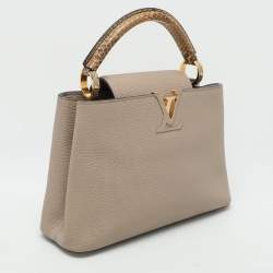 Louis Vuitton Beige Leather and Python Capucines BB Bag