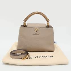 Louis Vuitton Beige Leather and Python Capucines BB Bag