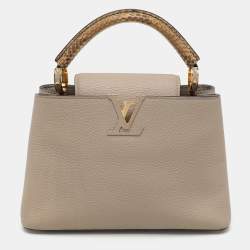 Louis Vuitton Beige Leather and Python Capucines BB Bag