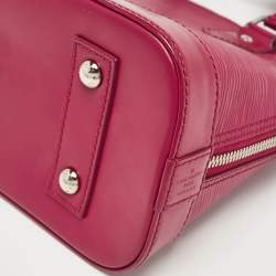 Pre Owned Louis Vuitton Fuchsia Epi Leather Alma BB Bag