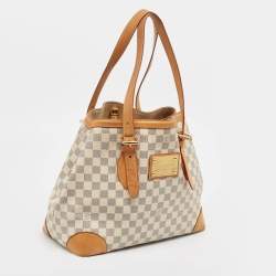 Pre Owned Louis Vuitton Damier Azur Canvas Hampstead MM Bag