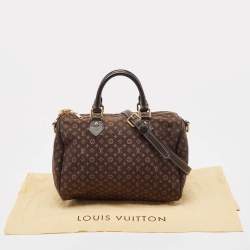 Pre Owned Louis Vuitton Ebene Monogram Canvas Mini Lin Speedy 30 Bandouliere Bag 
