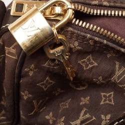 Pre Owned Louis Vuitton Ebene Monogram Canvas Mini Lin Speedy 30 Bandouliere Bag 