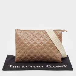 Louis Vuitton Taupe Monogram Puffy Leather Coussin MM Bag