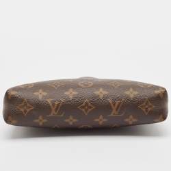Pre Owned Louis Vuitton Black Louis Vuitton Monogram Canvas Pallas Chain Clutch