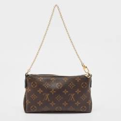 Pre Owned Louis Vuitton Black Louis Vuitton Monogram Canvas Pallas Chain Clutch