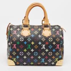 Pre Owned Louis Vuitton Black Monogram Multicolore Canvas Speedy 30 Bag