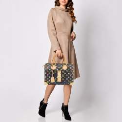 Pre Owned Louis Vuitton Black Monogram Multicolore Canvas Speedy 30 Bag