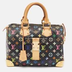 Pre Owned Louis Vuitton Black Monogram Multicolore Canvas Speedy 30 Bag