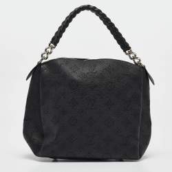 Louis Vuitton Black Monogram Mahina Leather Babylone Chain BB Bag