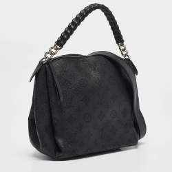 Louis Vuitton Black Monogram Mahina Leather Babylone Chain BB Bag