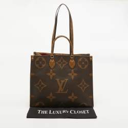 Pre Owned Louis Vuitton Reverse Monogram Giant Canvas Onthego GM Bag
