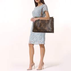 Pre Owned Louis Vuitton Reverse Monogram Giant Canvas Onthego GM Bag