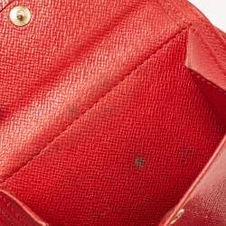 Louis Vuitton Red Epi Leather Porte Billets Compact Wallet 