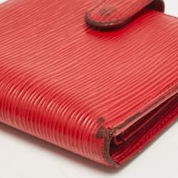 Louis Vuitton Red Epi Leather Porte Billets Compact Wallet 