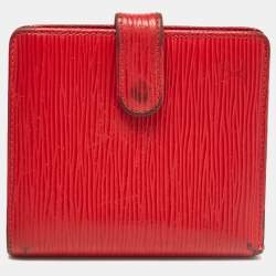 Louis Vuitton Red Epi Leather Porte Billets Compact Wallet 