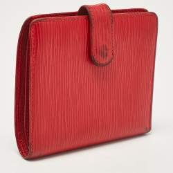 Louis Vuitton Red Epi Leather Porte Billets Compact Wallet 