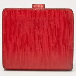 Louis Vuitton Red Epi Leather Porte Billets Compact Wallet 