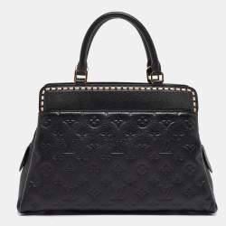 Pre Owned Louis Vuitton Black Monogram Empreinte Leather Vosges MM Bag