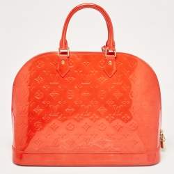 Louis Vuitton Rouge Grenadine Monogram Vernis Alma GM Bag