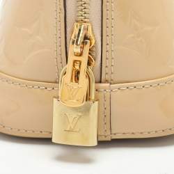 Pre Owned Louis Vuitton Beige Monogram Vernis Leather Alma BB Bag