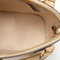 Pre Owned Louis Vuitton Beige Monogram Vernis Leather Alma BB Bag