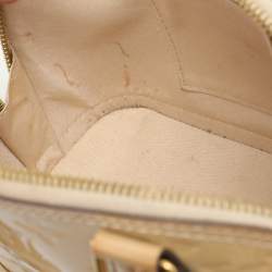 Pre Owned Louis Vuitton Beige Monogram Vernis Leather Alma BB Bag
