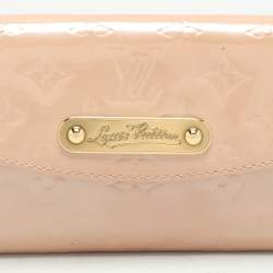 Pre Owned Louis Vuitton Beige Monogram Vernis Leather Sunset Boulevard Clutch