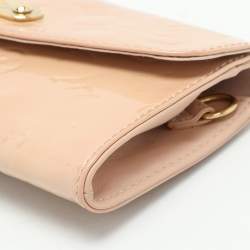 Pre Owned Louis Vuitton Beige Monogram Vernis Leather Sunset Boulevard Clutch