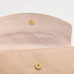 Pre Owned Louis Vuitton Beige Monogram Vernis Leather Sunset Boulevard Clutch