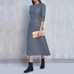 Pre Owned Louis Vuitton Beige Monogram Vernis Leather Sunset Boulevard Clutch