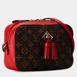  Louis Vuitton Brow/Red Monogram Saintonge Bag