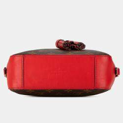  Louis Vuitton Brow/Red Monogram Saintonge Bag