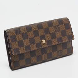 Pre Owned Louis Vuitton Damier Ebene Canvas Porte-Tresor International Wallet