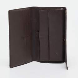 Pre Owned Louis Vuitton Damier Ebene Canvas Porte-Tresor International Wallet