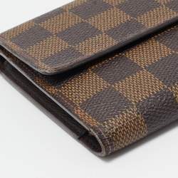 Pre Owned Louis Vuitton Damier Ebene Canvas Porte-Tresor International Wallet