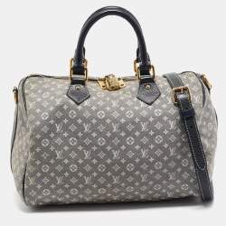 Pre Owned Louis Vuitton Encre Monogram Idylle Canvas Speedy Bandouliere 30 Bag