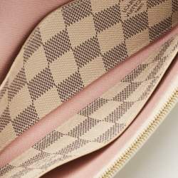 Louis Vuitton Rose Ballerine Damier Azur Canvas Emilie Wallet