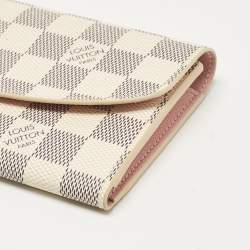 Louis Vuitton Rose Ballerine Damier Azur Canvas Emilie Wallet