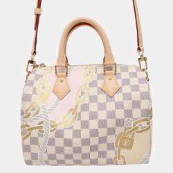 Louis Vuitton Damier Azur Speedy Bandouliere 25 Nautical Handbag