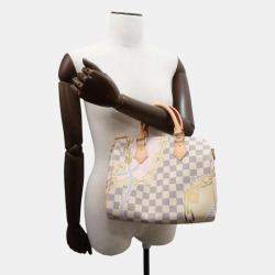 Louis Vuitton Damier Azur Speedy Bandouliere 25 Nautical Handbag