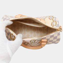 Louis Vuitton Damier Azur Speedy Bandouliere 25 Nautical Handbag