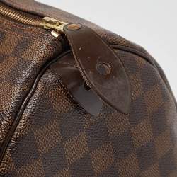 Louis Vuitton Damier Ebene Canvas Speedy 35 Bag