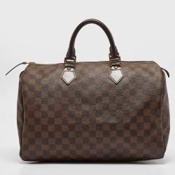 Louis Vuitton Damier Ebene Canvas Speedy 35 Bag