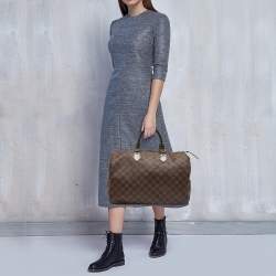 Louis Vuitton Damier Ebene Canvas Speedy 35 Bag