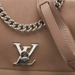 Pre Owned Louis Vuitton Beige Leather Lockme II BB Bag