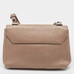 Pre Owned Louis Vuitton Beige Leather Lockme II BB Bag