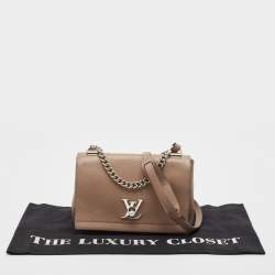 Pre Owned Louis Vuitton Beige Leather Lockme II BB Bag
