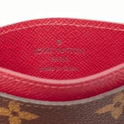 Pre Owned Louis Vuitton Fuchsia Monogram Canvas Card Holder